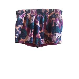 Reebok Athletic Shorts Purple Blue Camo Design Plus Size XXXL Running Shorts